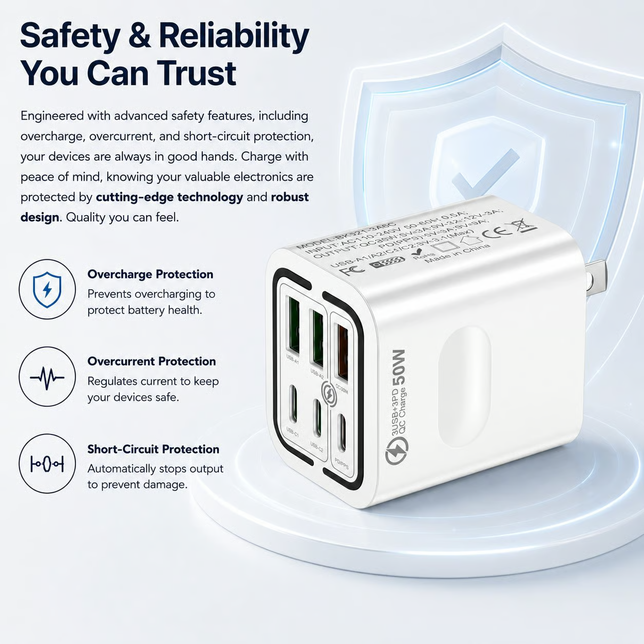 The Ultimate 6-Port USB-C & USB-A Portable Charging Station