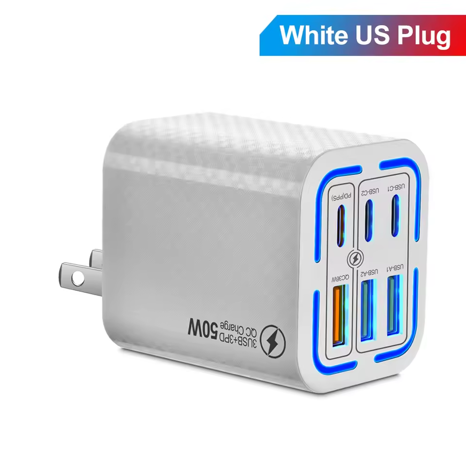 The Ultimate 6-Port USB-C & USB-A Portable Charging Station